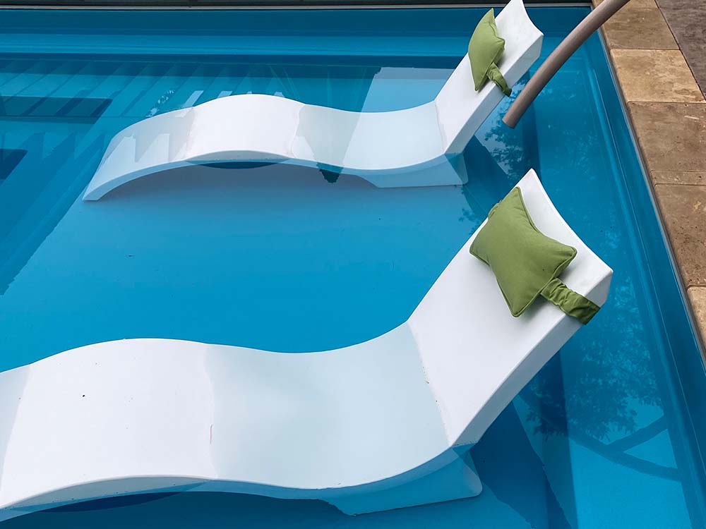Inviting inground vinyl pool with built-in steps