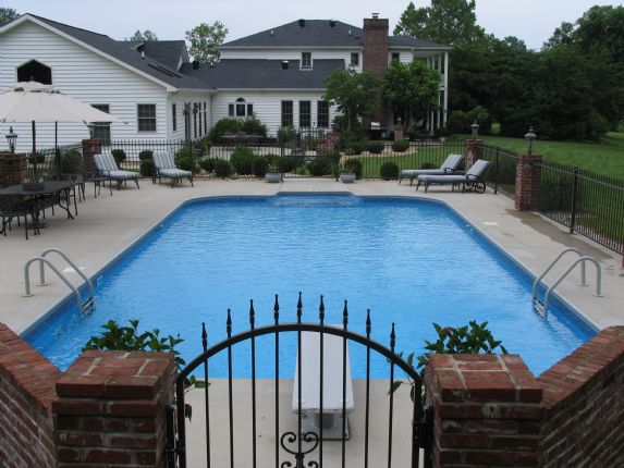 gated pool area