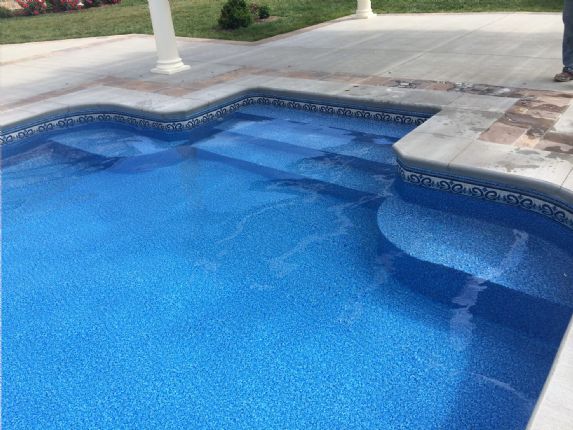 build in steps for inground pool