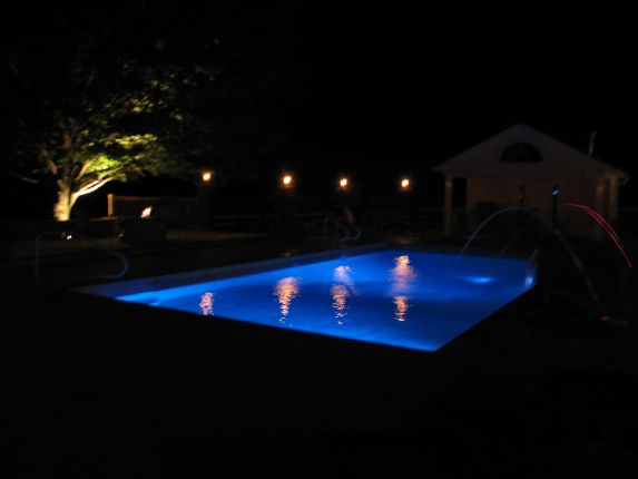 night pool lights